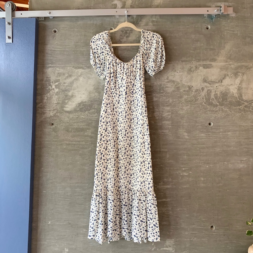 Reformation Floral Puff Sleeve Dress